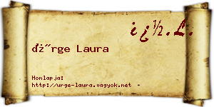 Ürge Laura névjegykártya