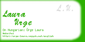 laura urge business card